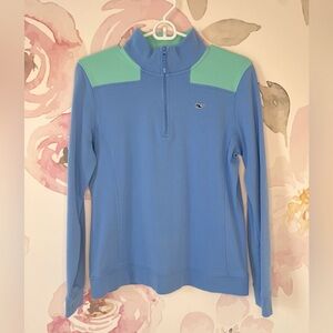 🐳Vineyard Vines Blue and Teal Shep Shirt Women’s Small EUC